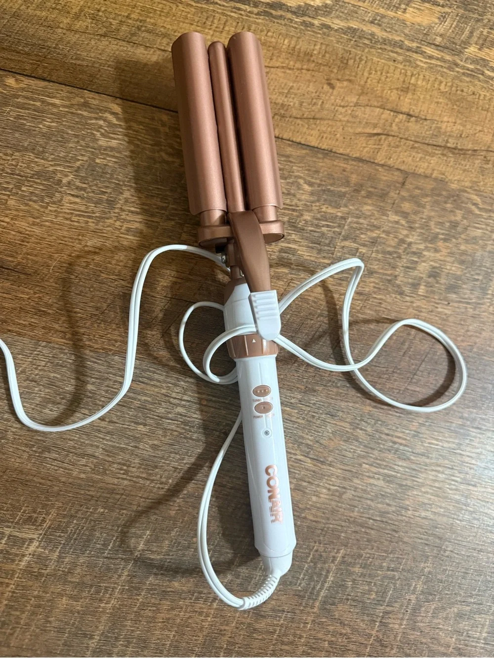 Conair Triple Barrel Hair Waver Rose Gold Beach Waves Styling Tool